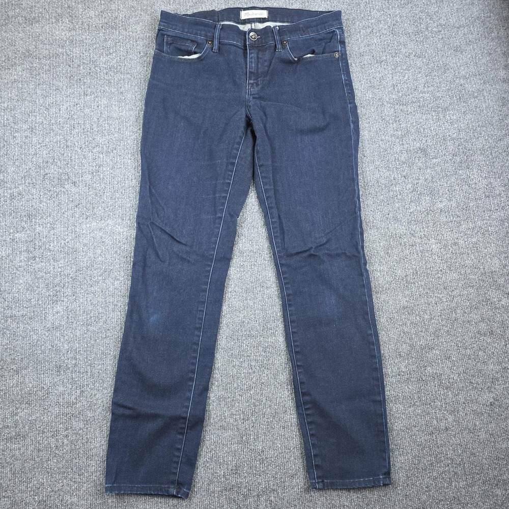 Madewell Jeans Womens 28 Blue Dark Wash Mid Rise Skinny Slim Stretch Denim